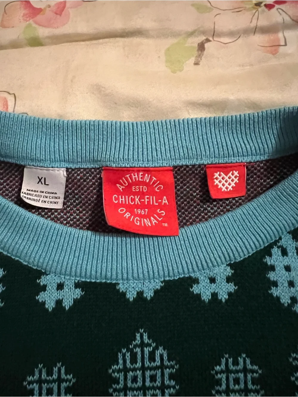 Limited Edition CHICK FIL A Knit Christmas Sweater Authentic Originals Size XL